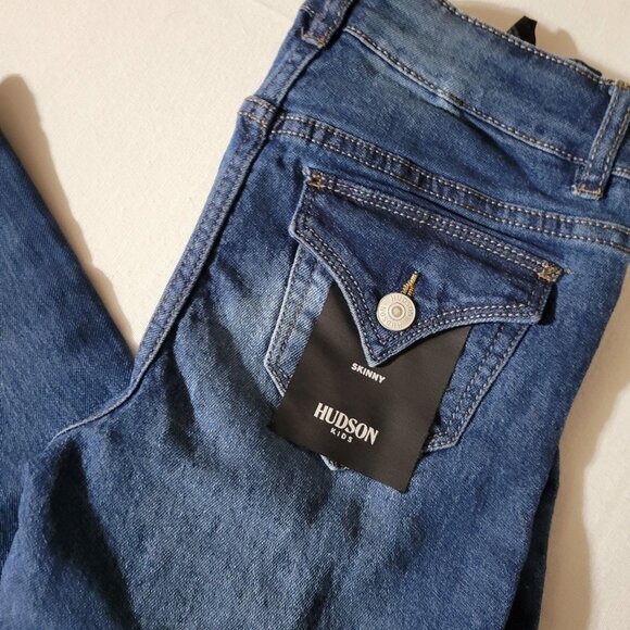Hudson Kids size 12 NWT stretch Blue Jeans. - Picture 2 of 3